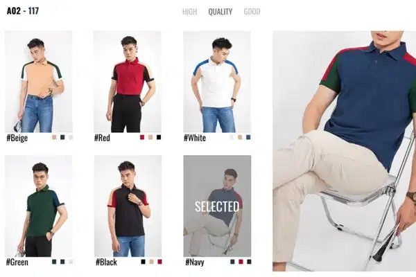 Áo polo nam phối màu tay áo Áo polo nam phối màu tay áo