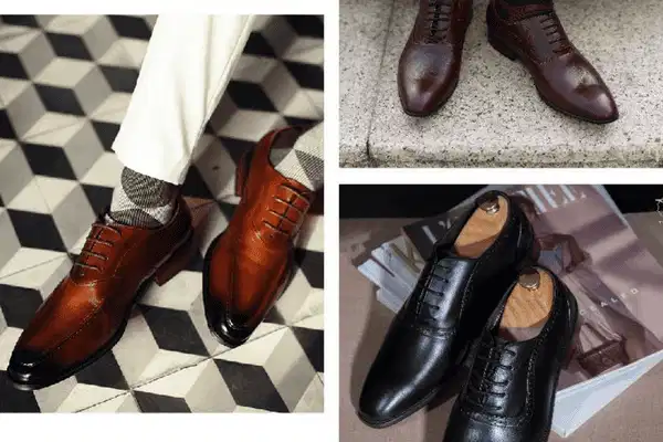 Áo polo nam phối với giày Oxford cổ điển Phối áo polo nam với giày Oxford