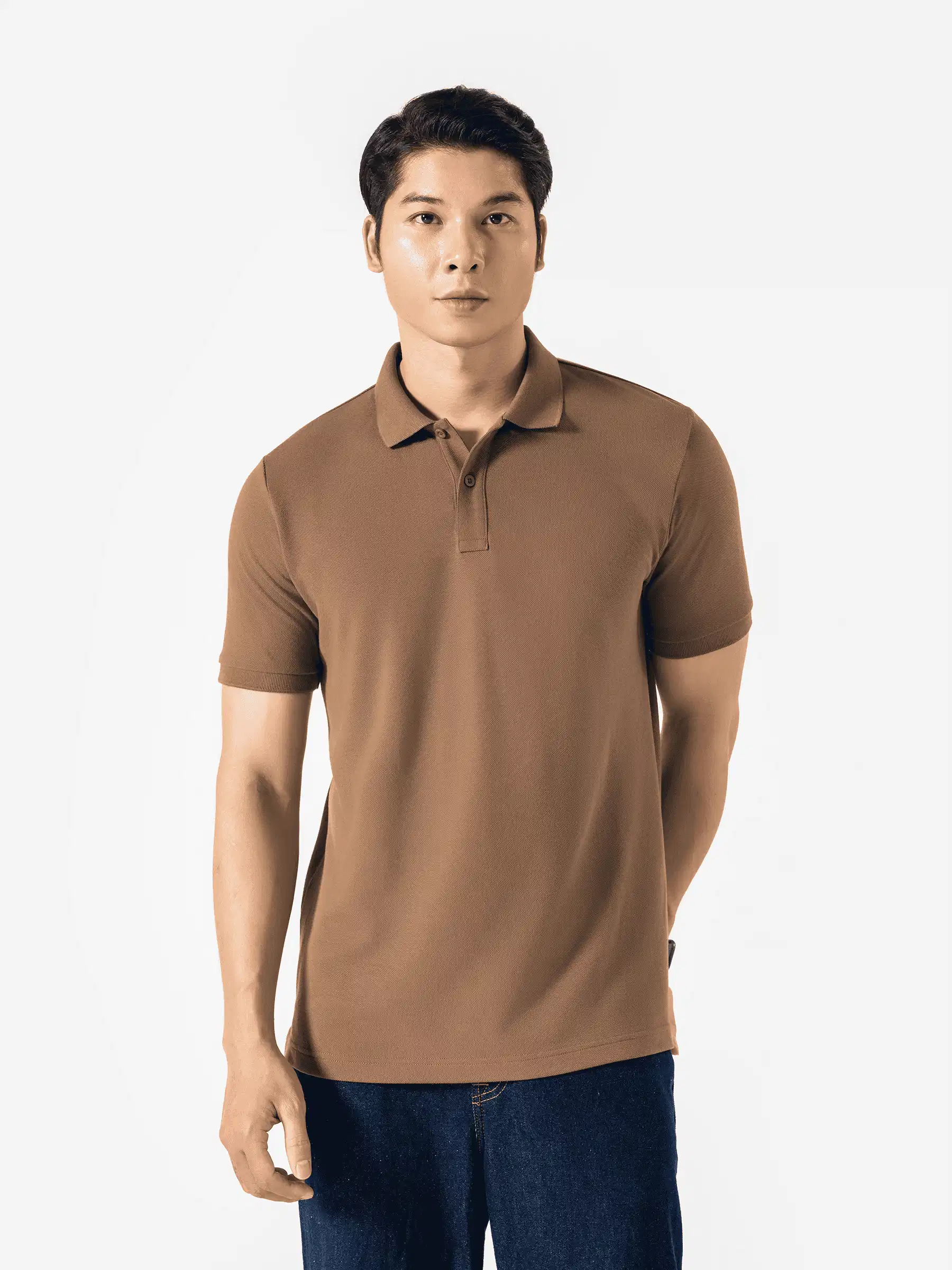 Áo polo pique cotton nam Áo polo nam chất liệu pique cotton thoáng khí đứng dáng