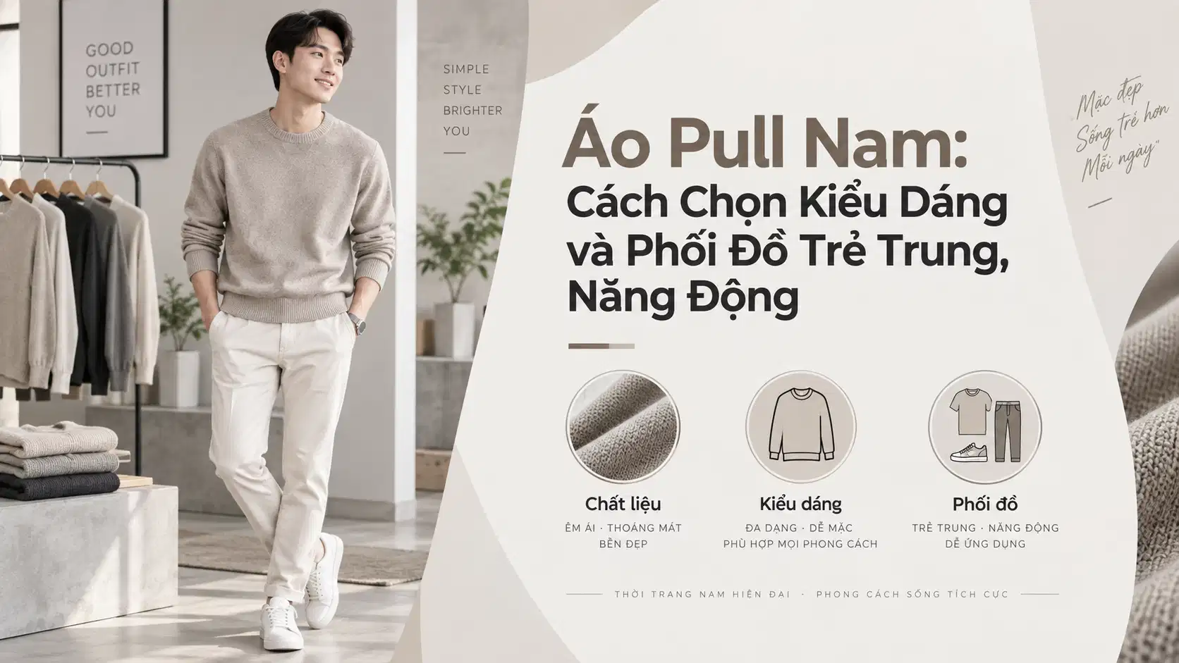 Áo Pull Nam: Cách Chọn Kiểu Dáng và Phối Đồ Trẻ Trung, Năng Động