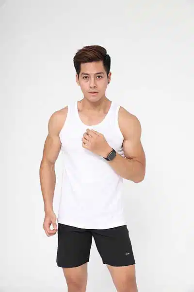 Áo sát nách slim fit Phối áo sát nách slim-fit nam màu trung tính