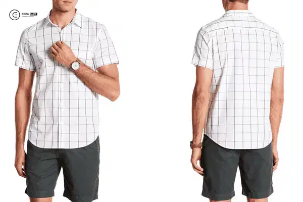 Áo sơ mi nam kẻ caro Calvin Klein tối giản