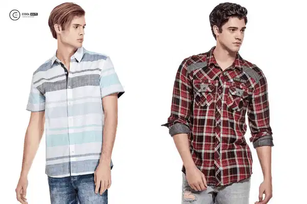 Áo sơ mi nam kẻ caro Guess mang âm hưởng phong trần