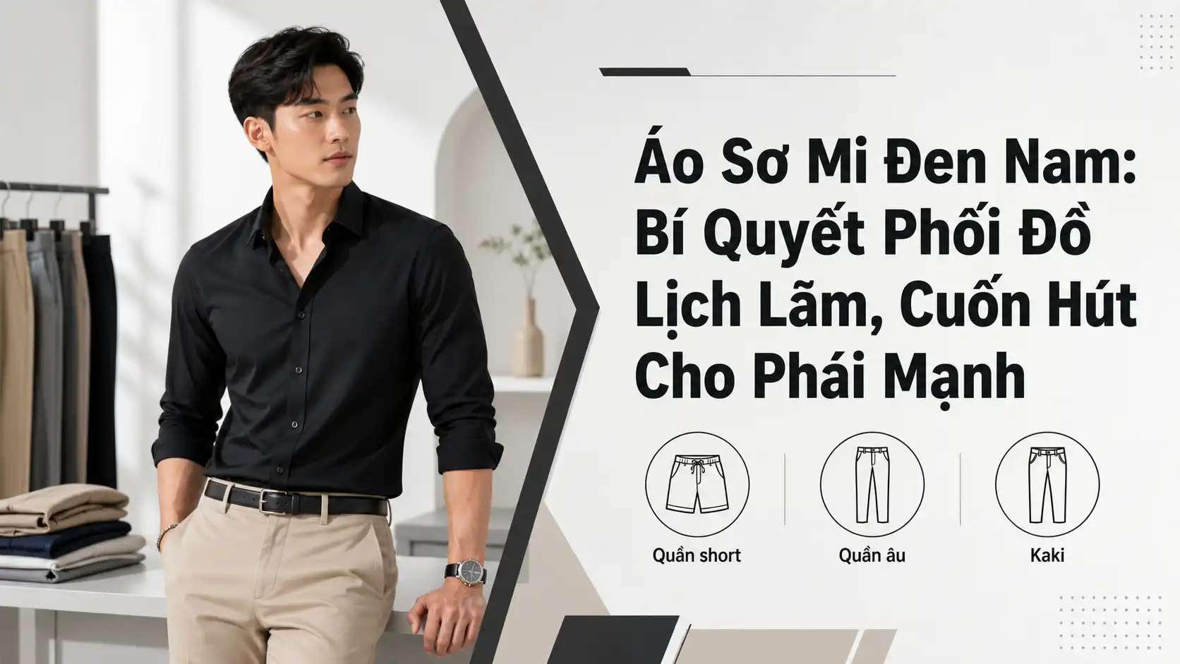 Áo Sơ Mi Đen Nam: Cách Phối Đồ Lịch Lãm, Cuốn Hút