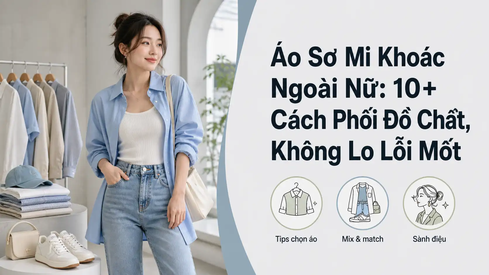 Áo Sơ Mi Khoác Ngoài Nữ: Cách Phối Đồ Chất, Không Lo Lỗi Mốt