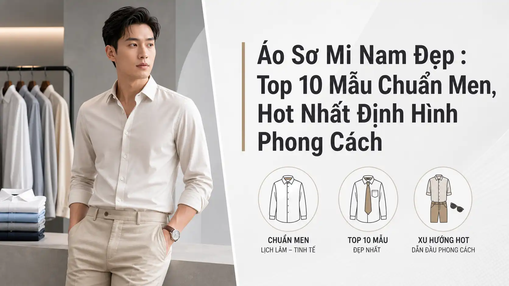 Áo Sơ Mi Nam Đẹp: Top 10 Mẫu Chuẩn Men Định Hình Phong Cách