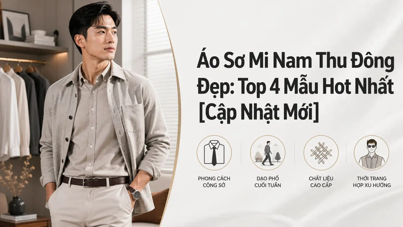 Top 4 Mẫu Áo Sơ Mi Nam Thu Đông Đẹp Và Hot Nhất
