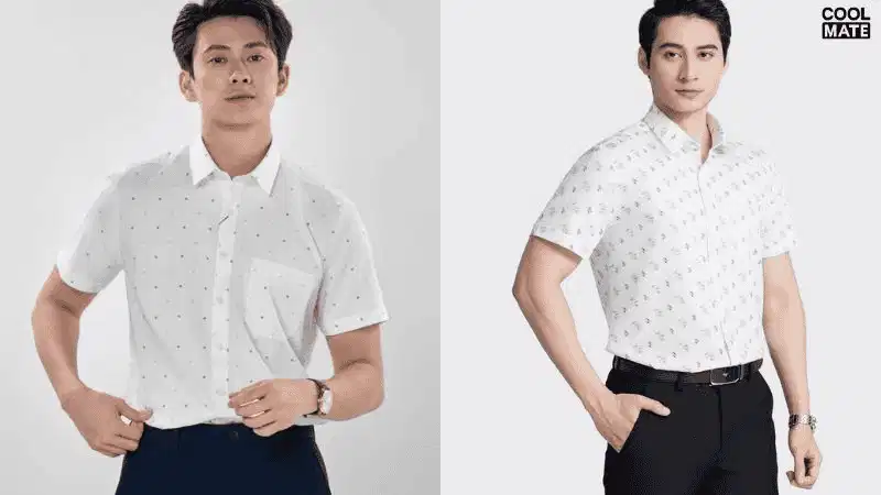 Áo sơ mi nam trắng họa tiết đẹp Áo sơ mi nam trắng họa tiết đẹp và trang nhã