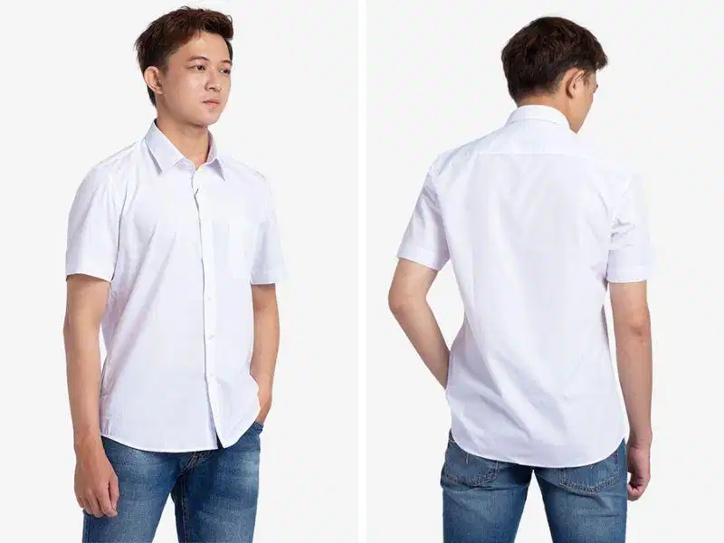 Áo sơ mi nam ngắn tay Novelty Áo sơ mi ngắn tay Novelty dệt từ sợi sinh thái thân thiện