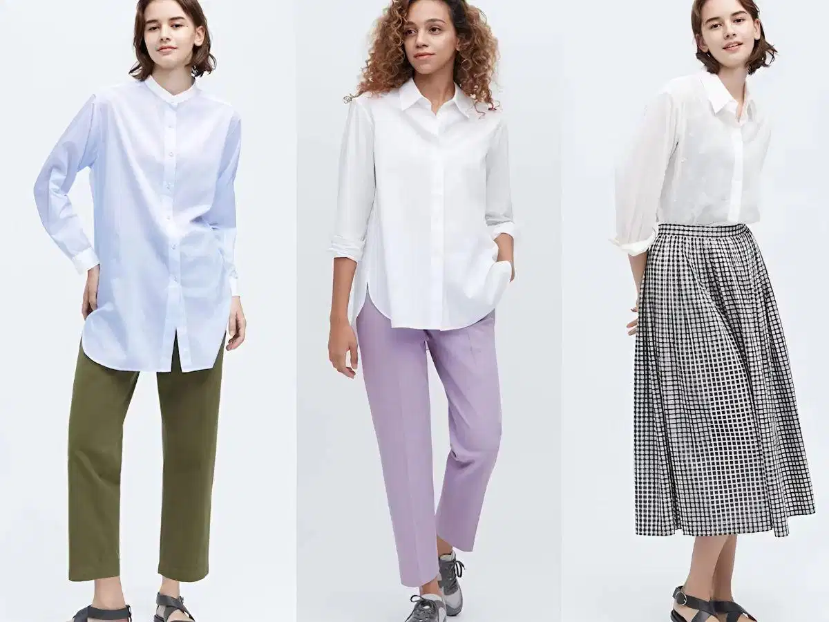 Áo sơ mi trắng với thiết kế cổ điển và khả năng phối đồ linh hoạt Áo sơ mi trắng với thiết kế cổ điển và khả năng phối đồ linh hoạt