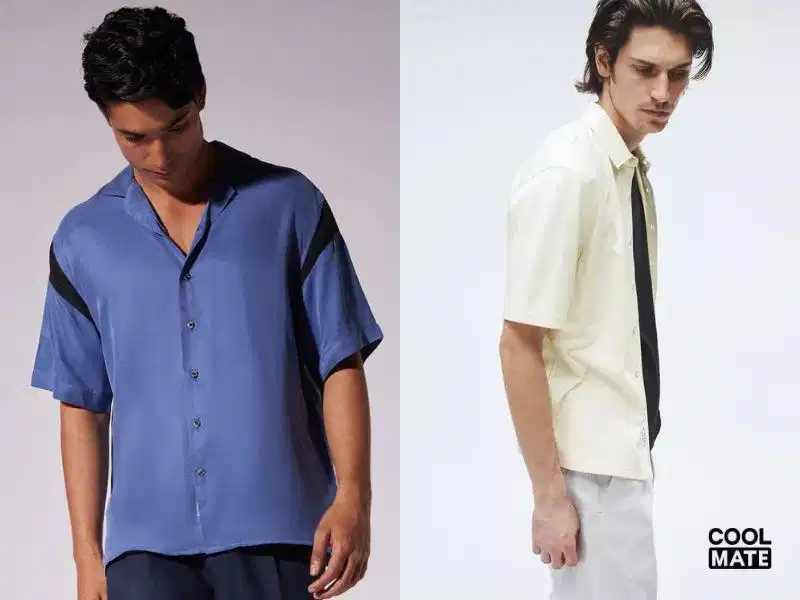 áo sơ mi vải cupro Áo sơ mi vải cupro bóng mờ mềm mại