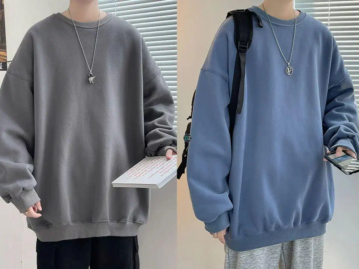 Áo sweater nam phong cách Hàn Quốc Áo sweater nam phong cách Hàn Quốc với phom dáng suông rộng đặc trưng