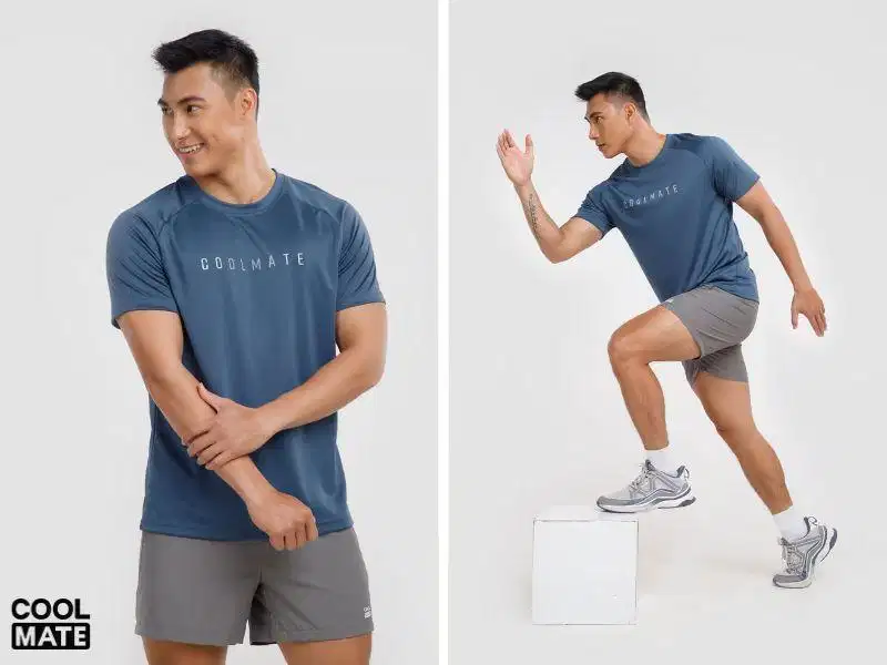 Áo thun tập gym nam ngắn tay Áo thun tập gym nam ngắn tay cổ tròn mang lại tính ứng dụng cao