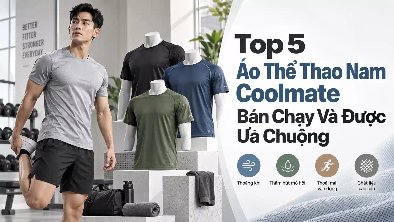 Top 5 Áo Thể Thao Nam Coolmate Bán Chạy Và Được Ưa Chuộng