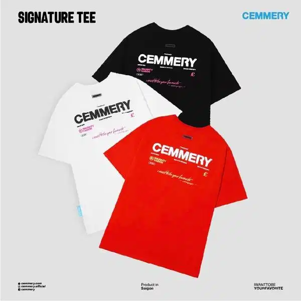 Áo thun in chữ nổi Signature Tee Áo thun in chữ nổi Signature Tee