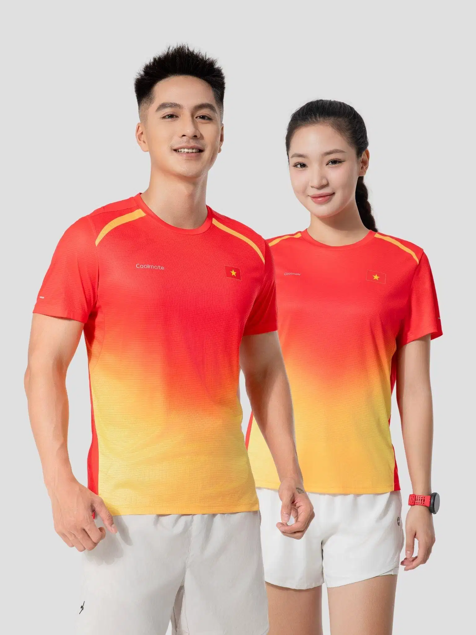 Áo thun chạy bộ thoáng khí Áo thun chạy bộ cộc tay chất liệu nhẹ và thoáng khí