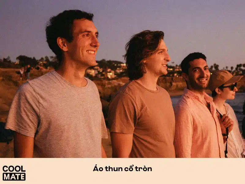 Áo thun cổ tròn Áo thun nam cổ tròn cơ bản
