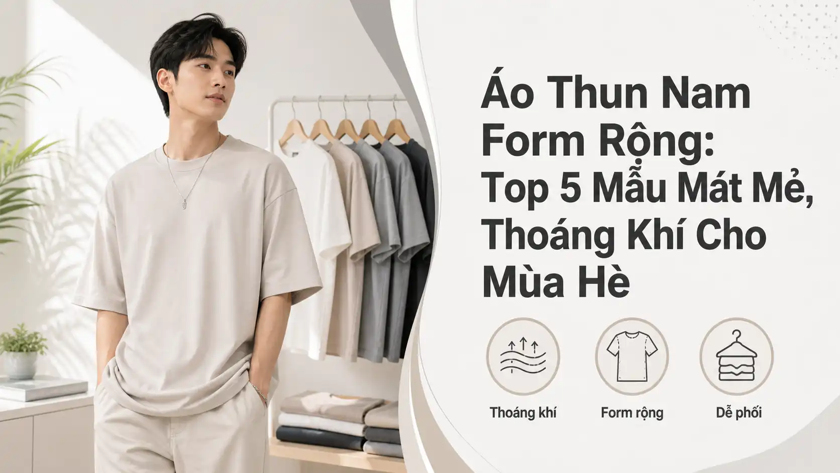 Áo Thun Nam Form Rộng: 5 Mẫu Mát Mẻ, Thoáng Khí Mùa Hè