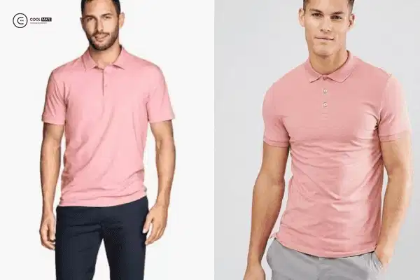 Áo thun nam màu hồng có cổ Áo thun nam polo màu hồng thanh lịch