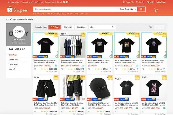 Shop áo thun nam DODY Sài Gòn trên Shopee Shop áo thun nam DODY Sài Gòn trên Shopee