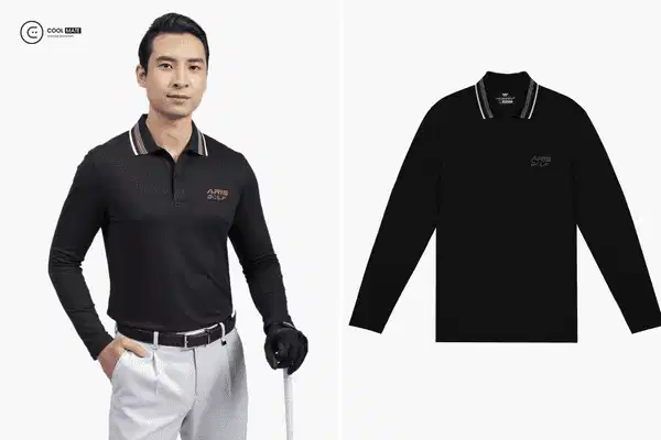 Áo thun polo dài tay Aristino ALPG01W1 dệt chỉn chu