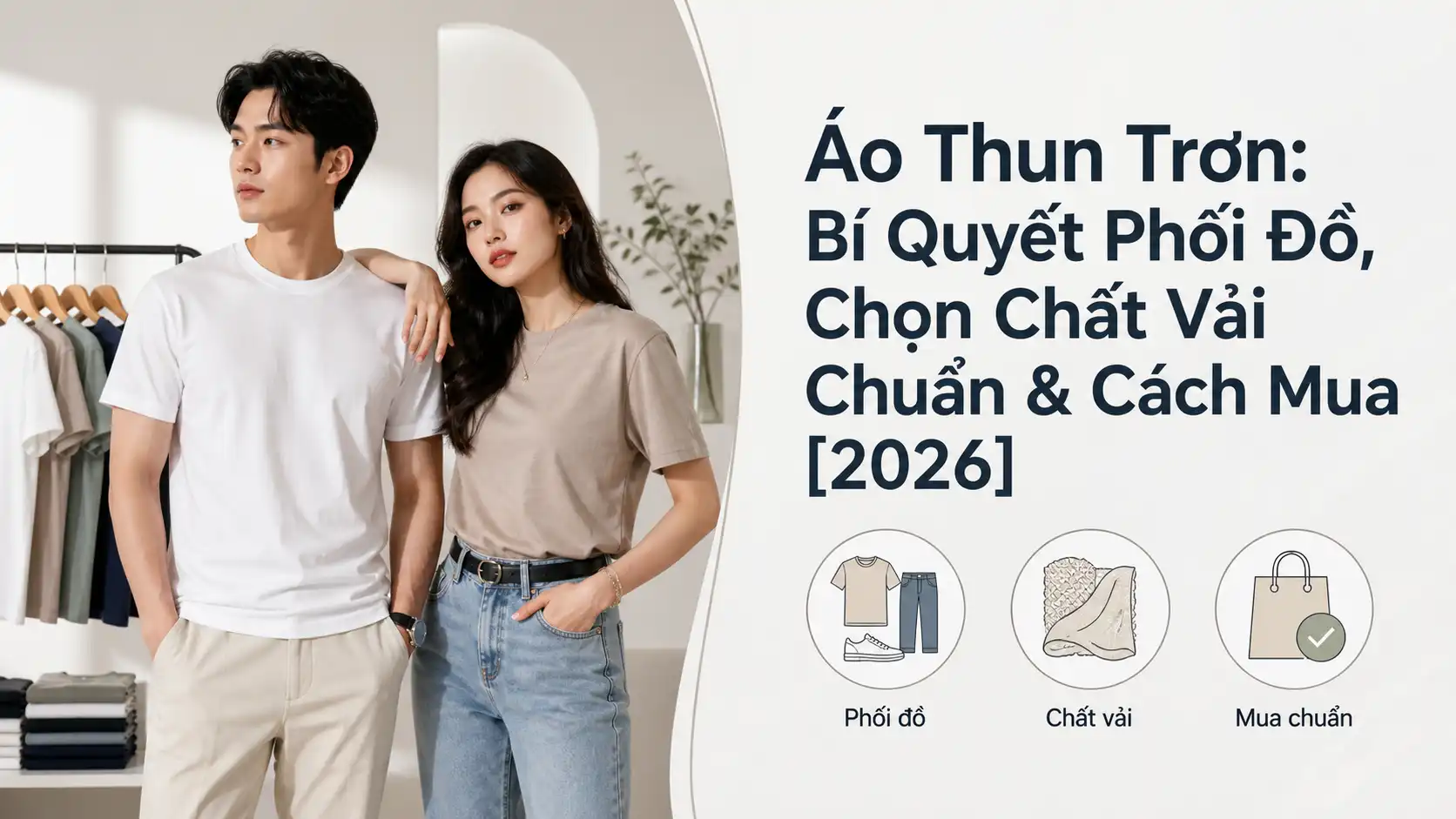 Áo Thun Trơn: Cách Phối Đồ, Chọn Vải & Mua Đúng Chuẩn
