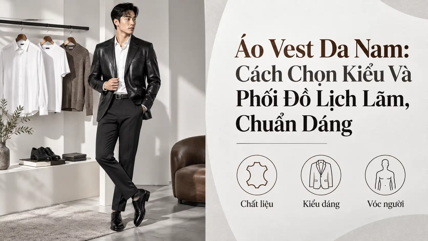 Áo Vest Da Nam: Cách Chọn Kiểu Và Phối Đồ Lịch Lãm, Chuẩn Dáng