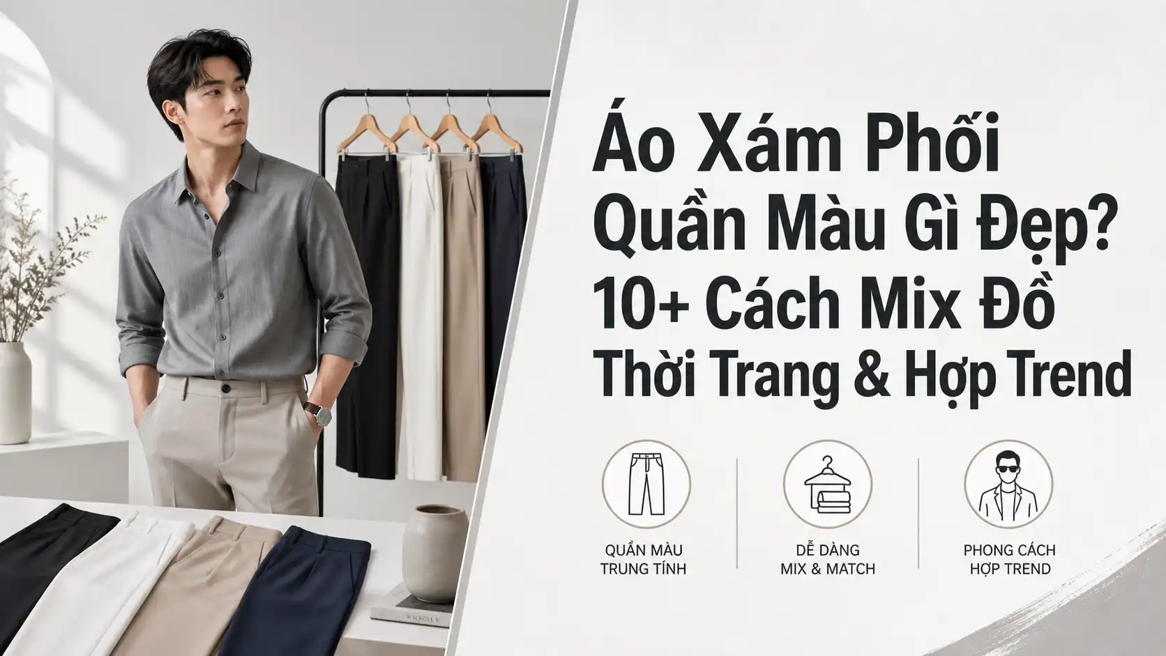 Áo Xám Phối Quần Màu Gì Đẹp? 10+ Cách Mix Đồ Hợp Trend