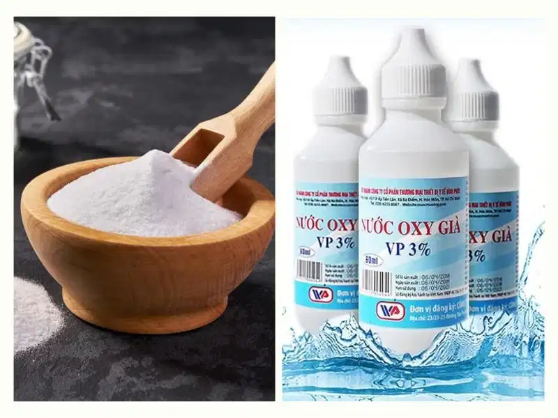 Baking soda và oxy già tẩy hình in Hỗn hợp baking soda và oxy già giúp bóc tách mực in