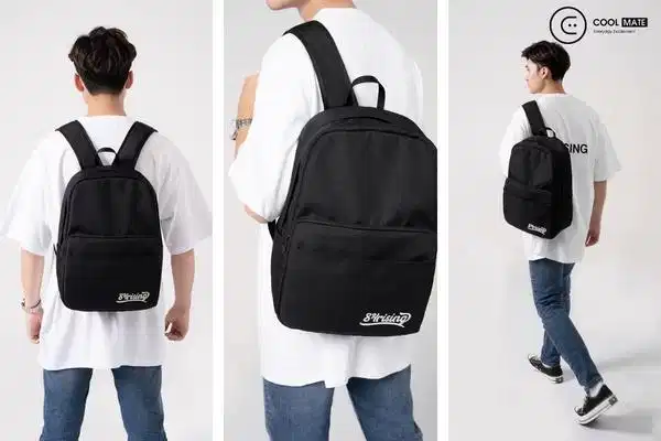 Backpack Logo 84RISING Balo Backpack Logo 84RISING màu đen tối giản