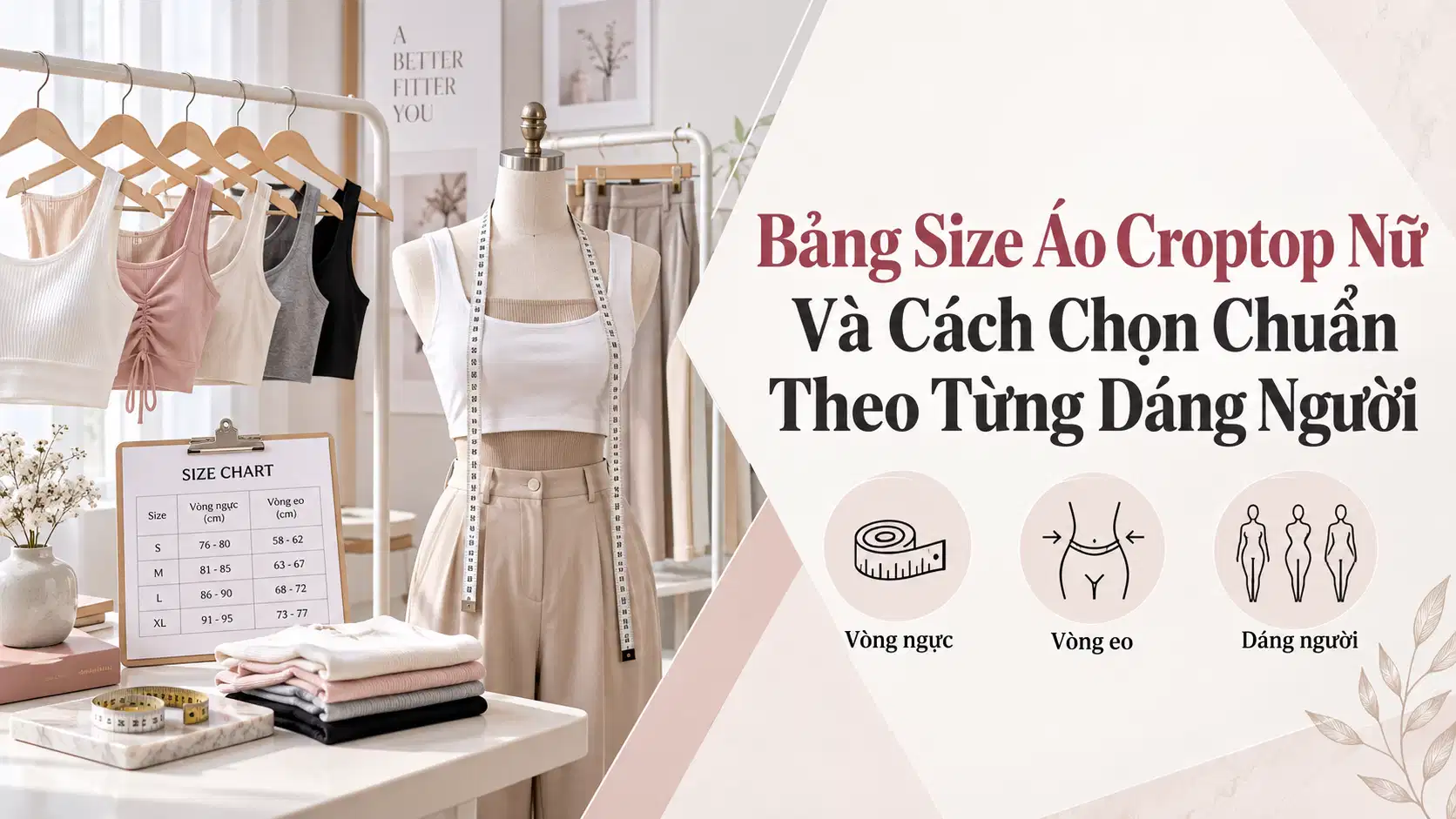 Bảng Size Áo Croptop Nữ Và Cách Chọn Chuẩn Theo Từng Dáng Người