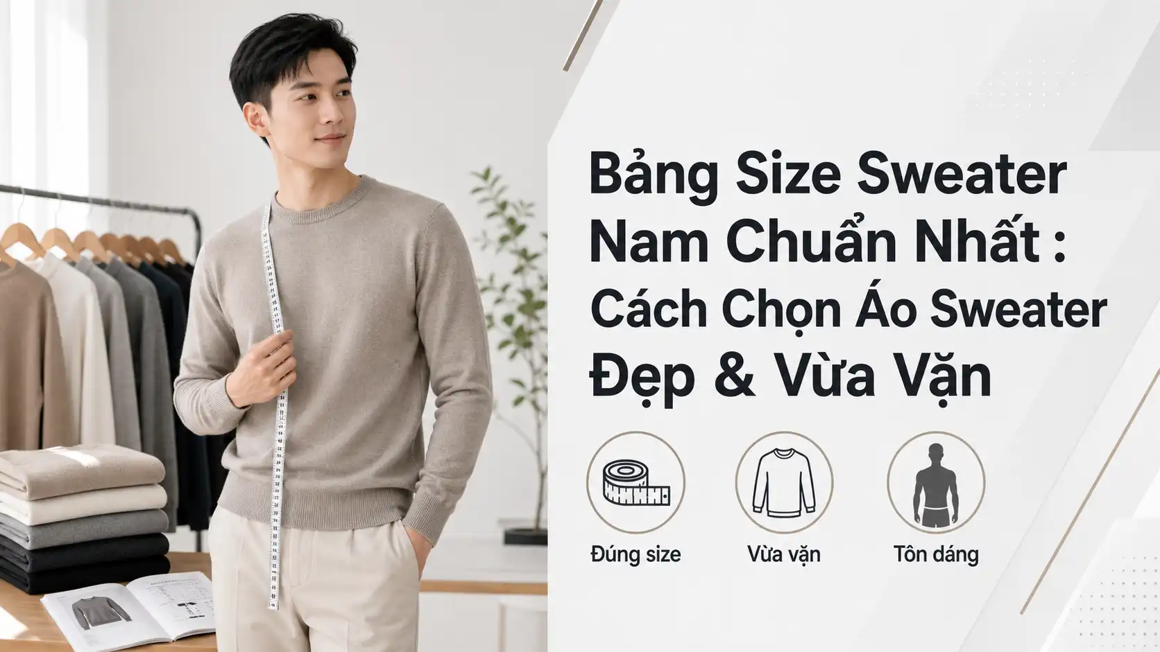 Bảng Size Sweater Nam: Cách Chọn Áo Vừa Vặn & Đẹp Nhất