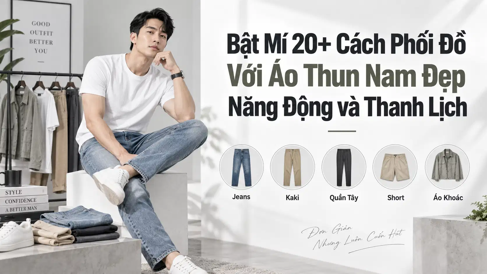 Bật Mí 20+ Cách Phối Đồ Với Áo Thun Nam Đẹp Năng Động và Thanh Lịch