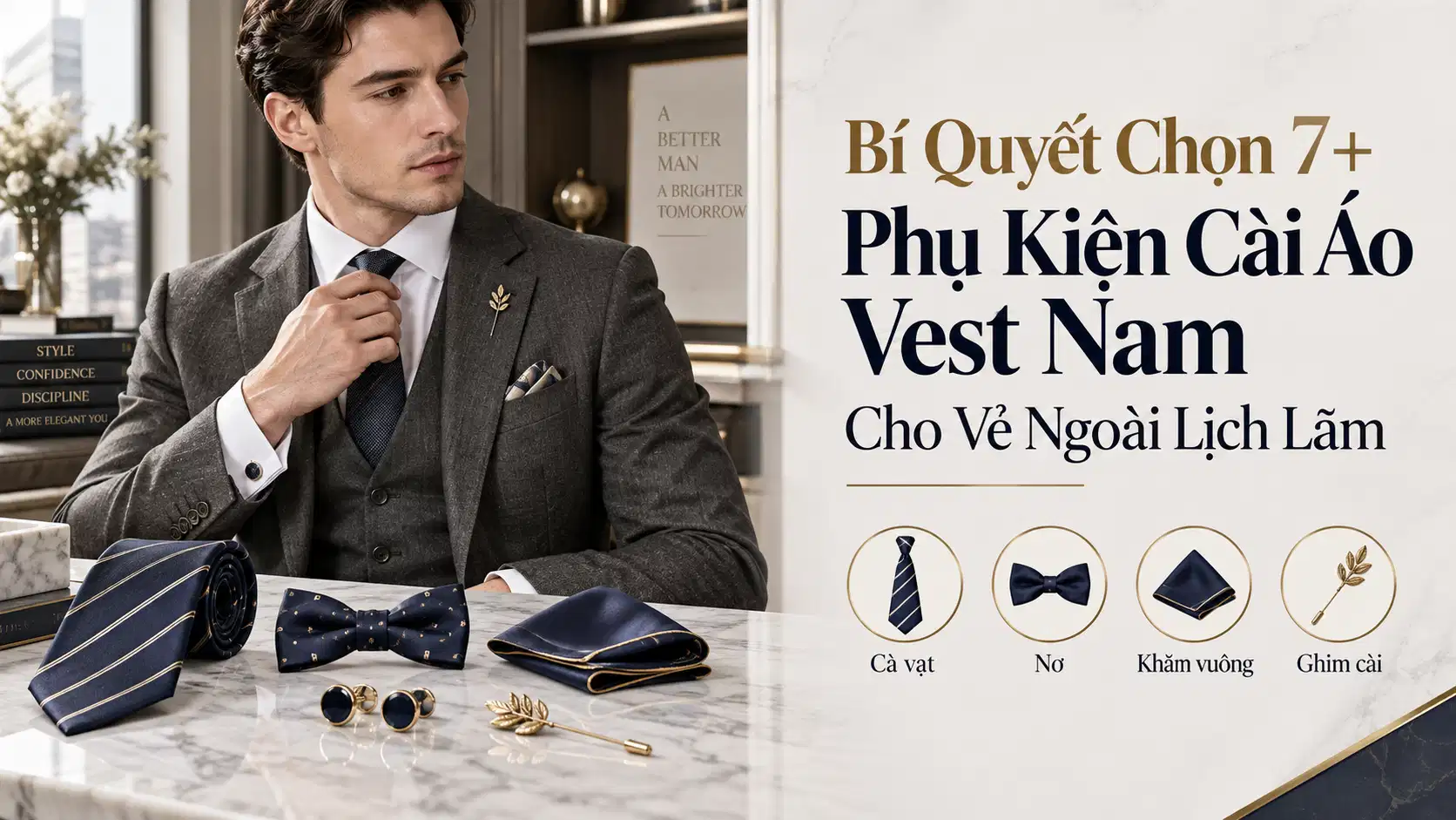Bí Quyết Chọn 7+ Phụ Kiện Cài Áo Vest Nam Cho Vẻ Ngoài Lịch Lãm
