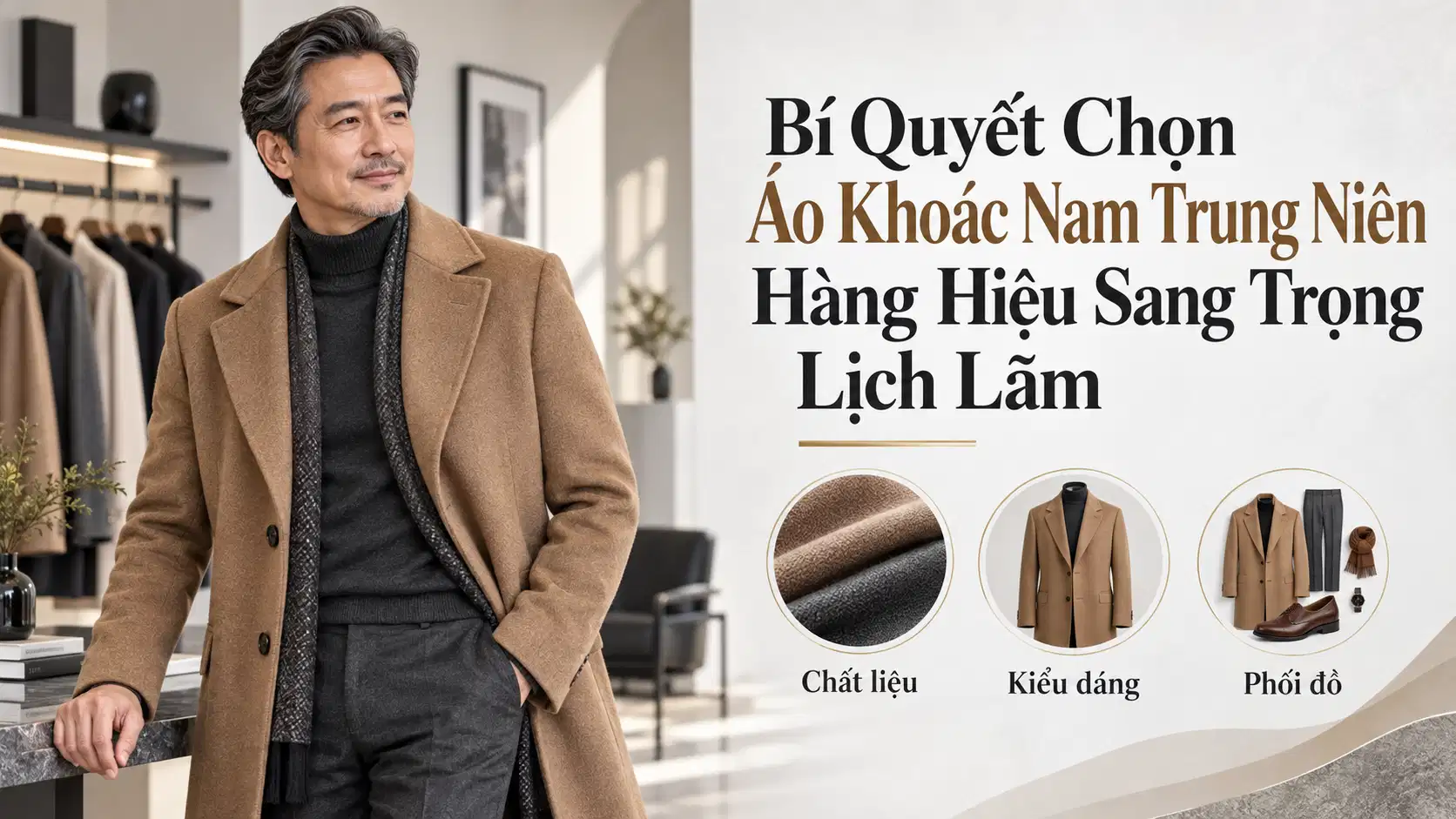 Bí Quyết Chọn Áo Khoác Nam Trung Niên Hàng Hiệu Sang Trọng Lịch Lãm