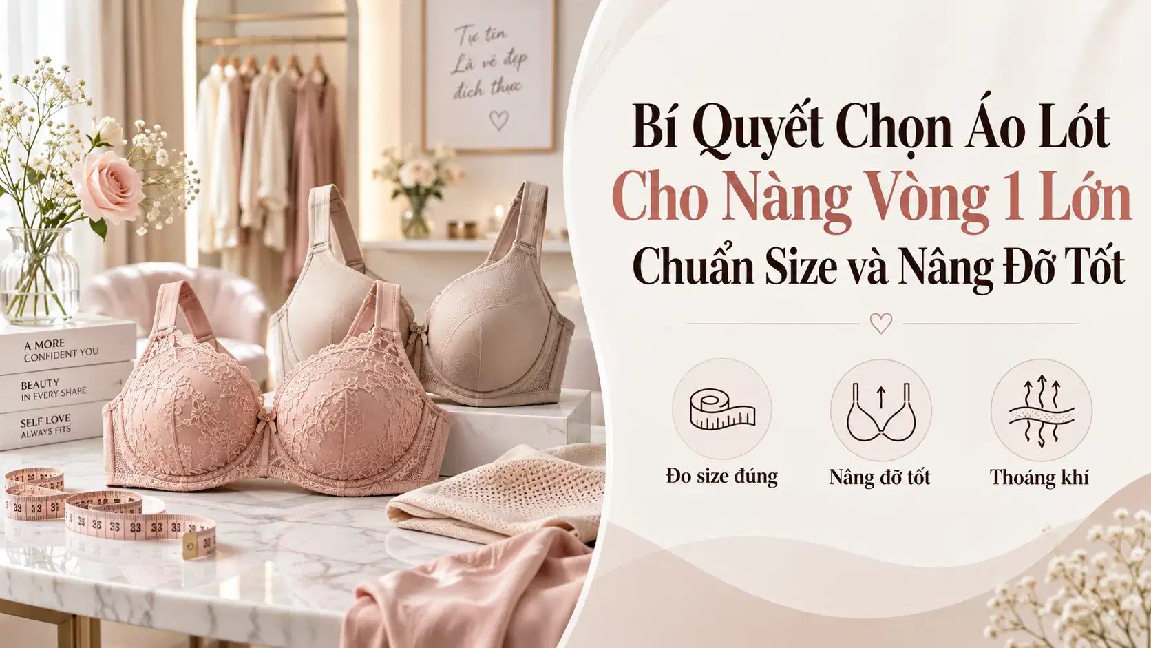 Bí Quyết Chọn Áo Lót Cho Nàng Vòng 1 Lớn Chuẩn Size và Nâng Đỡ Tốt