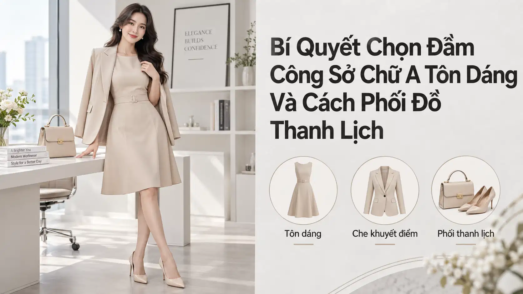 Bí Quyết Chọn Đầm Công Sở Chữ A Tôn Dáng Và Cách Phối Đồ Thanh Lịch