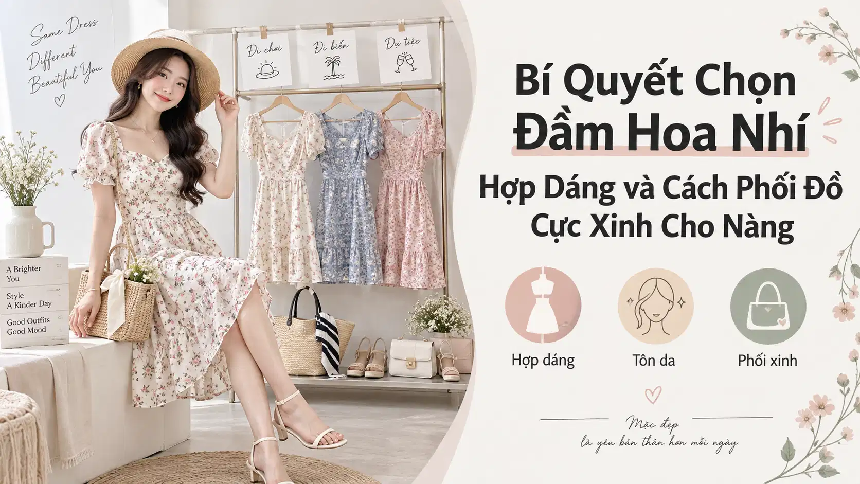 Bí Quyết Chọn Đầm Hoa Nhí Hợp Dáng và Cách Phối Đồ Cực Xinh Cho Nàng
