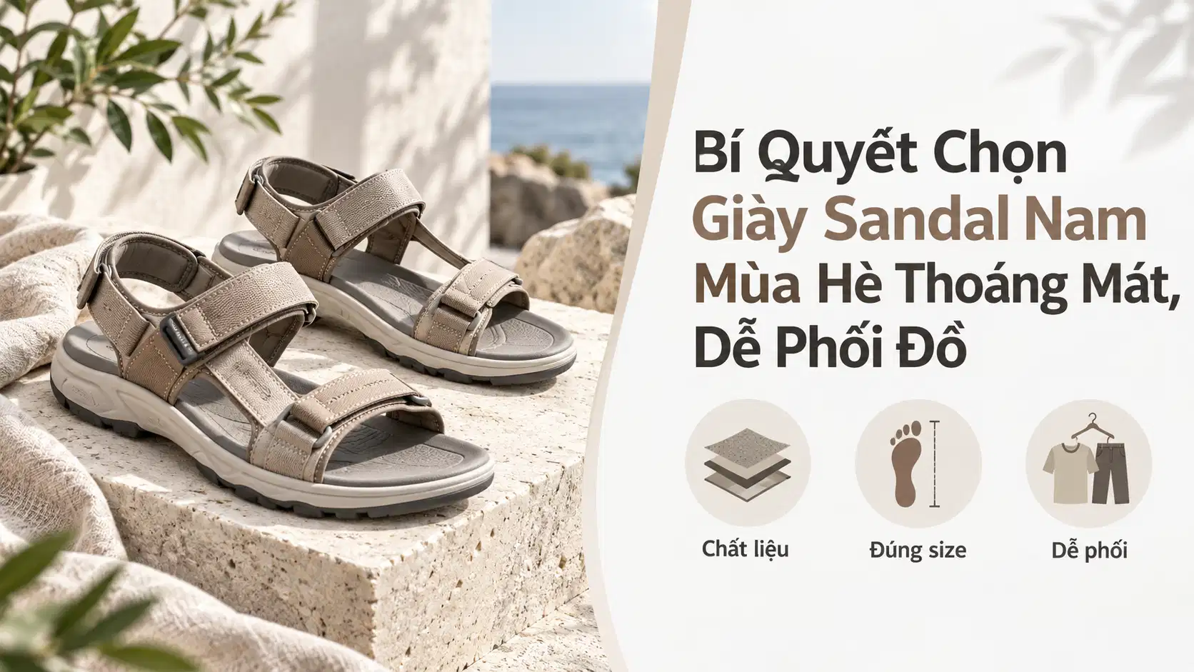 Bí Quyết Chọn Giày Sandal Nam Mùa Hè Thoáng Mát, Dễ Phối Đồ