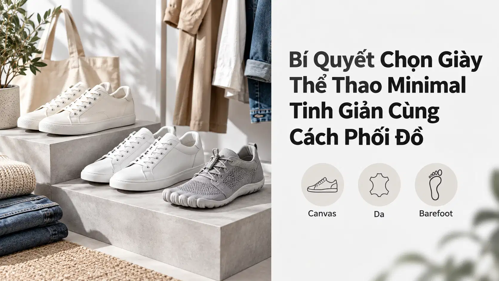 Bí Quyết Chọn Giày Thể Thao Minimal Tinh Giản Cùng Cách Phối Đồ