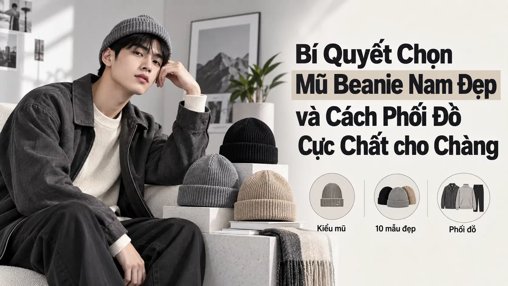 Bí Quyết Chọn Mũ Beanie Nam Đẹp và Cách Phối Đồ Cực Chất cho Chàng