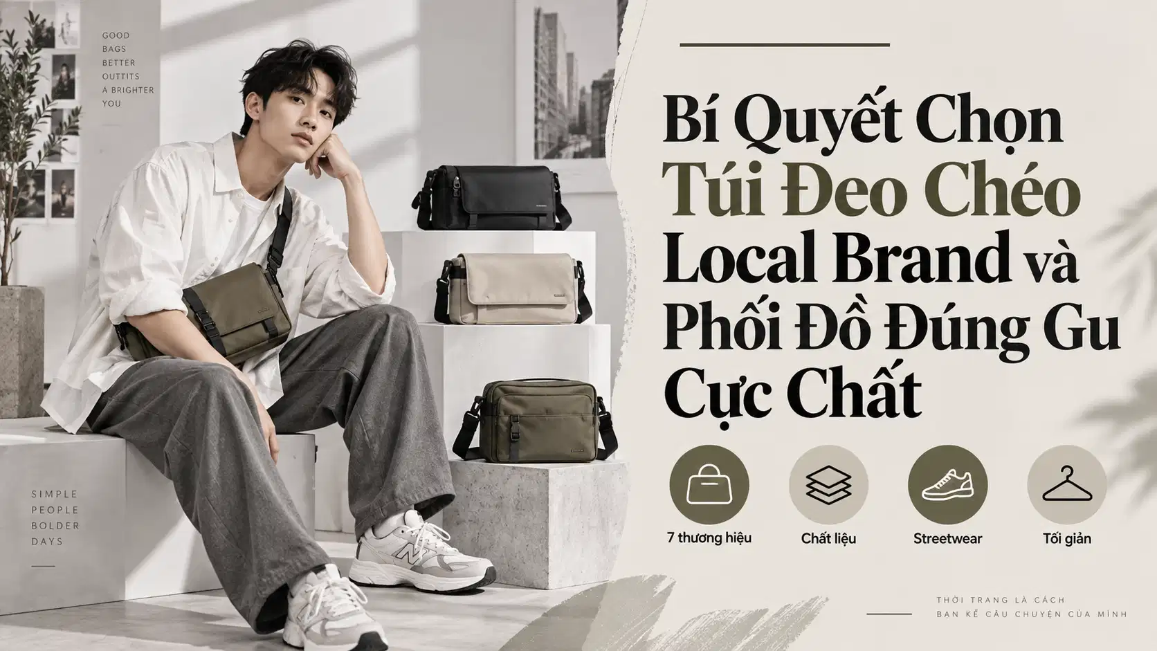 Bí Quyết Chọn Túi Đeo Chéo Local Brand và Phối Đồ Đúng Gu Cực Chất