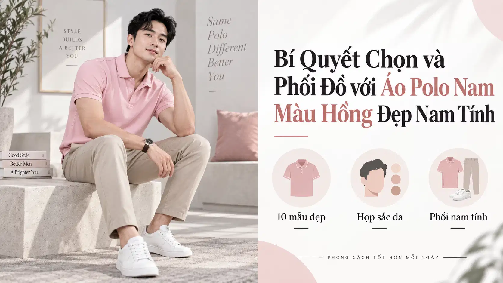 Bí Quyết Chọn và Phối Đồ với Áo Polo Nam Màu Hồng Đẹp Nam Tính