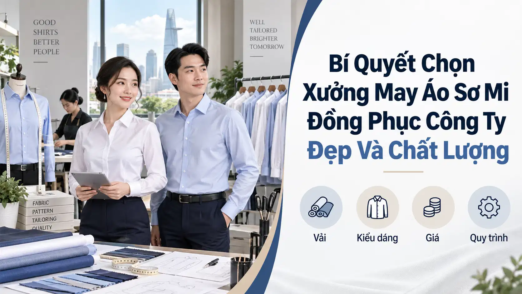 Bí Quyết Chọn Xưởng May Áo Sơ Mi Đồng Phục Công Ty Đẹp Và Chất Lượng