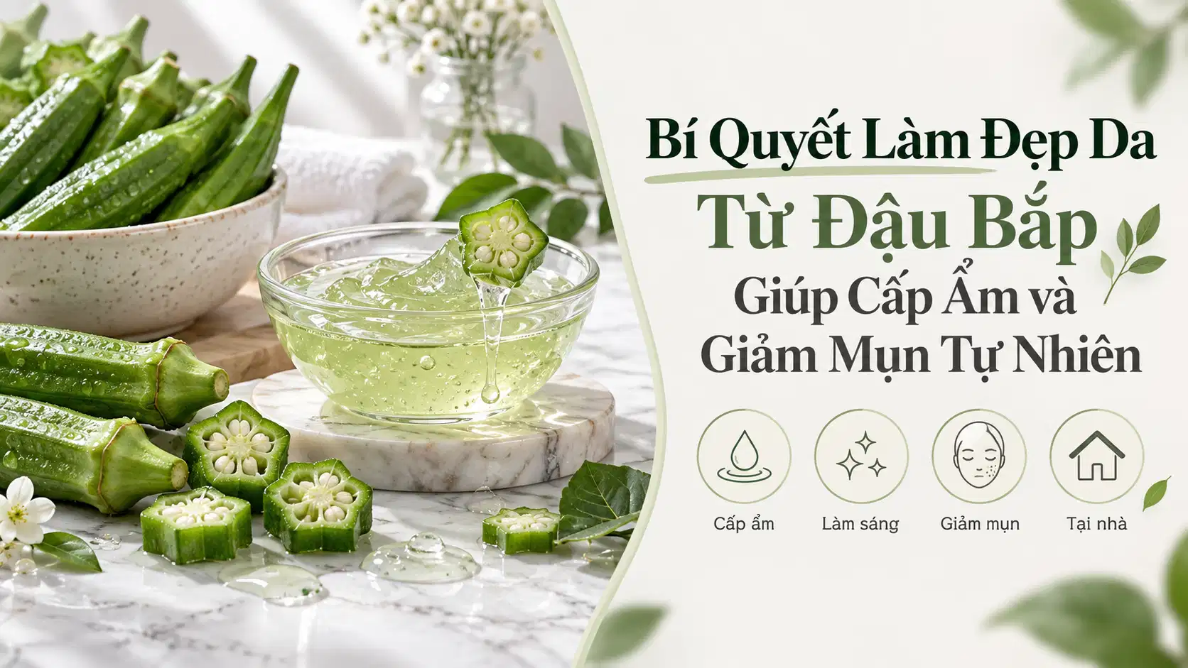 Bí Quyết Làm Đẹp Da Từ Đậu Bắp Giúp Cấp Ẩm và Giảm Mụn Tự Nhiên