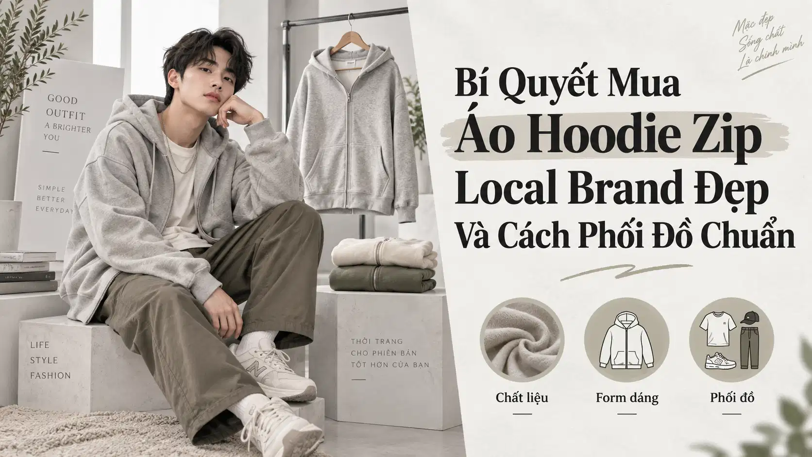 Bí Quyết Mua Áo Hoodie Zip Local Brand Đẹp Và Cách Phối Đồ Chuẩn