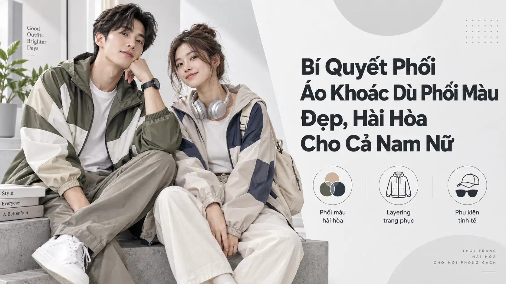 Bí Quyết Phối Áo Khoác Dù Phối Màu Đẹp, Hài Hòa Cho Cả Nam Nữ