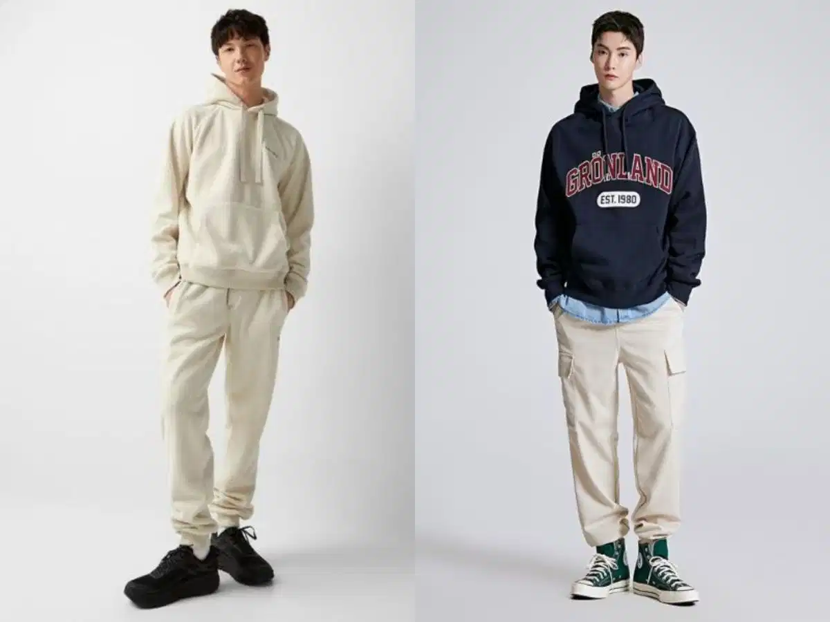 Bí quyết phối áo nỉ nam dài tay Bộ trang phục đồng điệu giữa áo nỉ và quần jogger thun