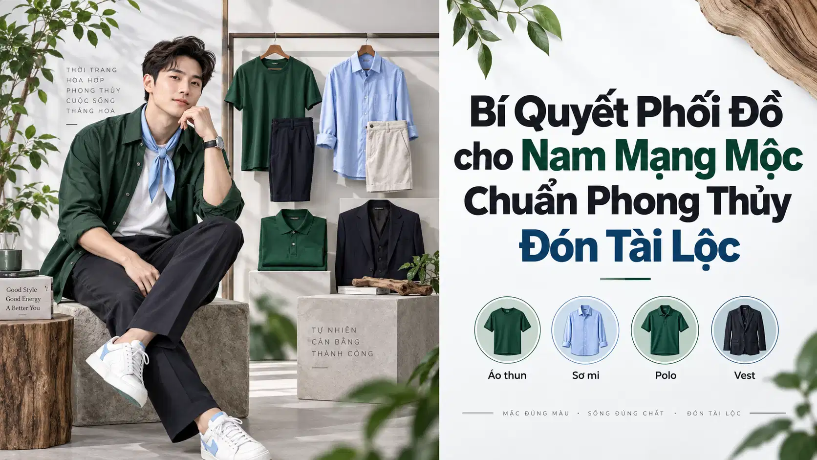Bí Quyết Phối Đồ cho Nam Mạng Mộc Chuẩn Phong Thủy Đón Tài Lộc