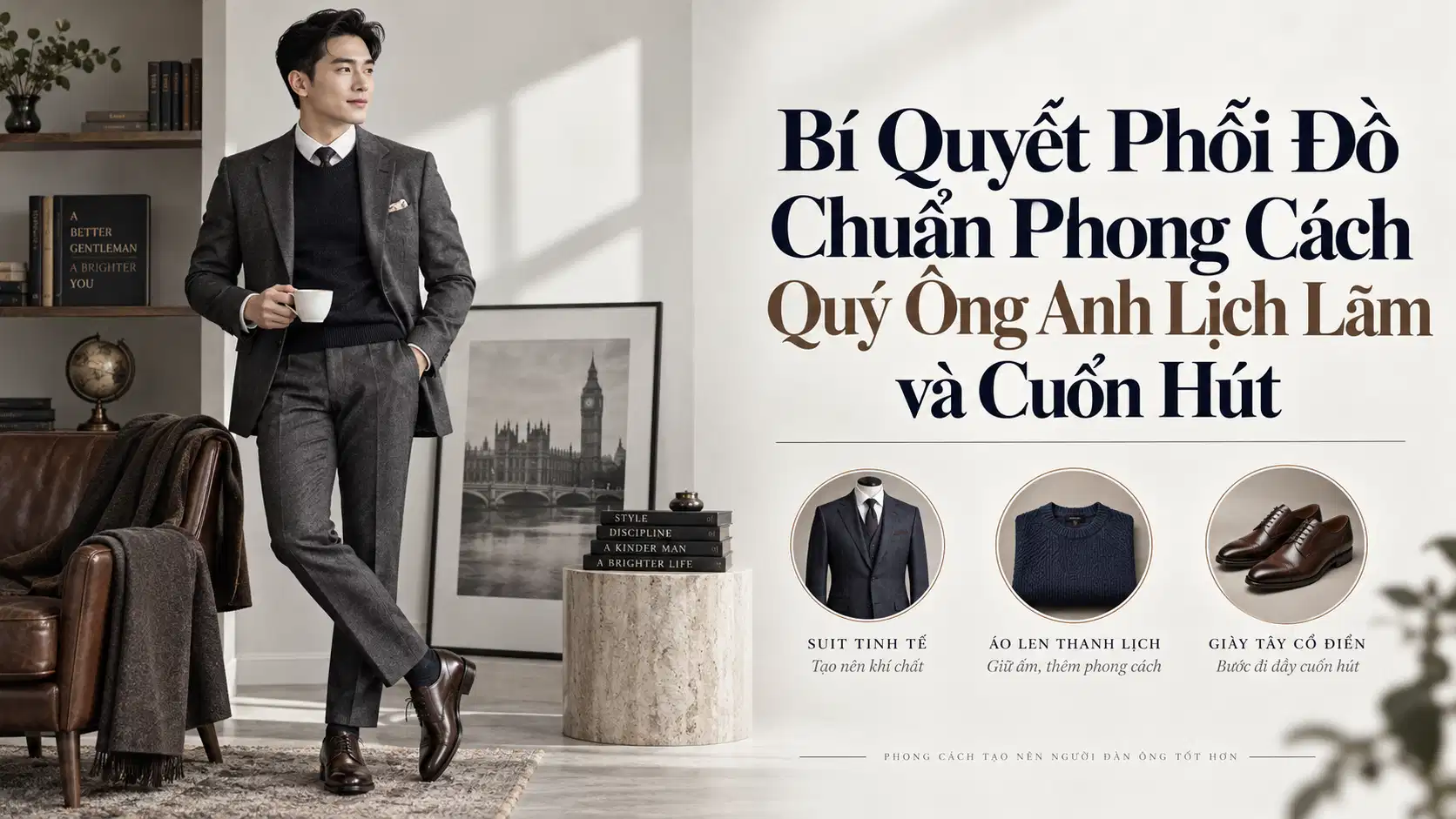 Bí Quyết Phối Đồ Chuẩn Phong Cách Quý Ông Anh Lịch Lãm và Cuốn Hút